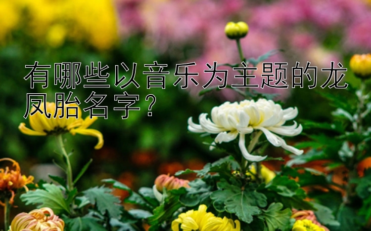 有哪些以音乐为主题的龙凤胎名字？