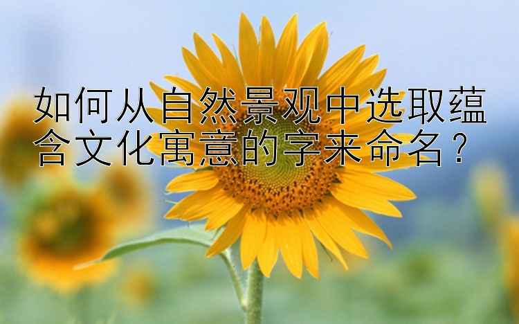 如何从自然景观中选取蕴含文化寓意的字来命名？