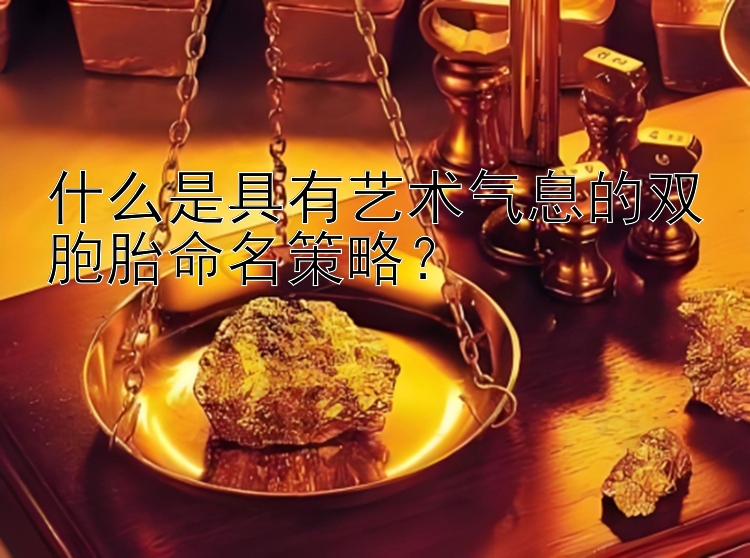 什么是具有艺术气息的双胞胎命名策略？