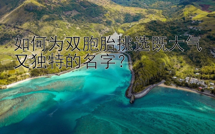 如何为双胞胎挑选既大气又独特的名字？