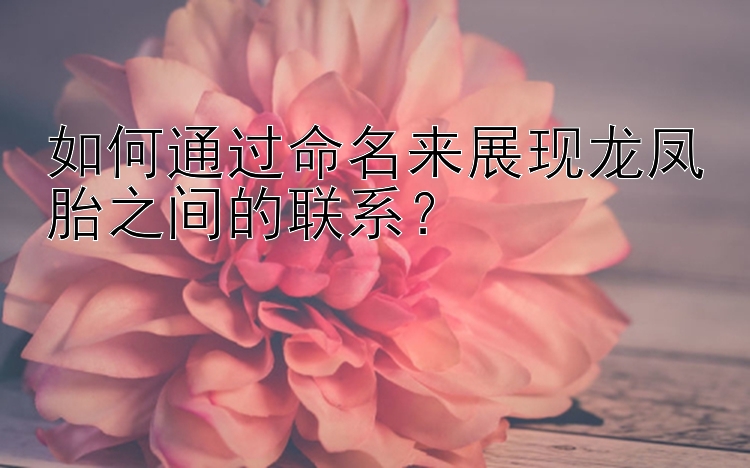 大发官网推荐的邀请码是多少   如何通过命名来展现龙凤胎之间的联系？