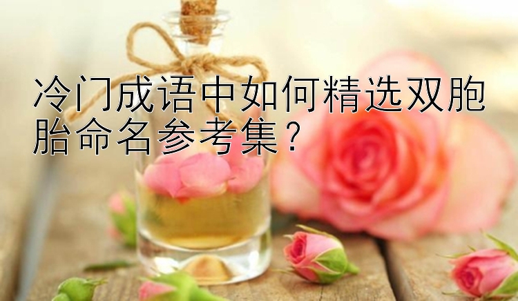 冷门成语中如何精选双胞胎命名参考集？