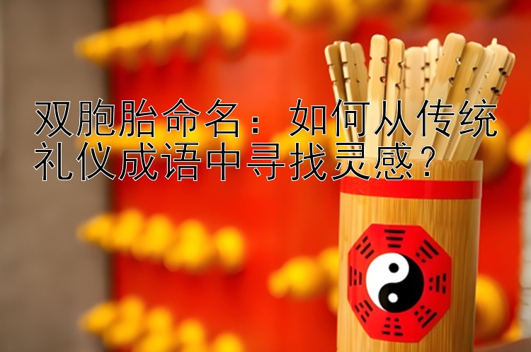 双胞胎命名：如何从传统礼仪成语中寻找灵感？