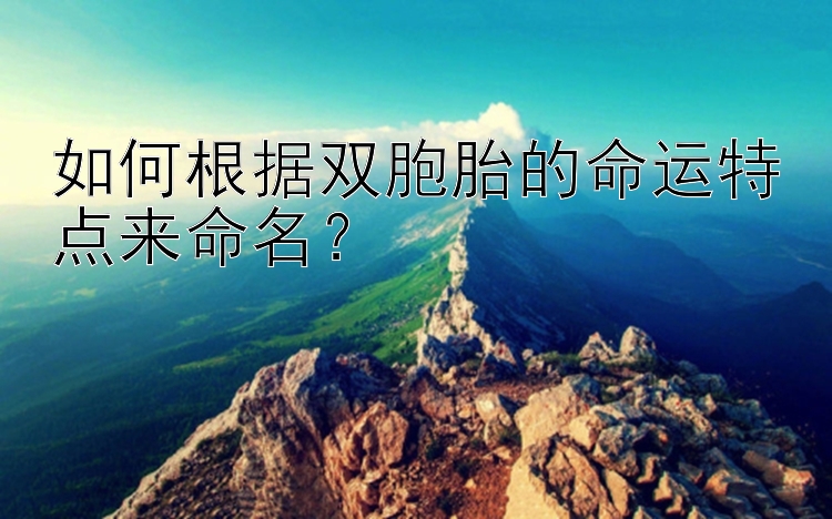 彩神大发代理注册邀请码是多少    如何根据双胞胎的命运特点来命名？