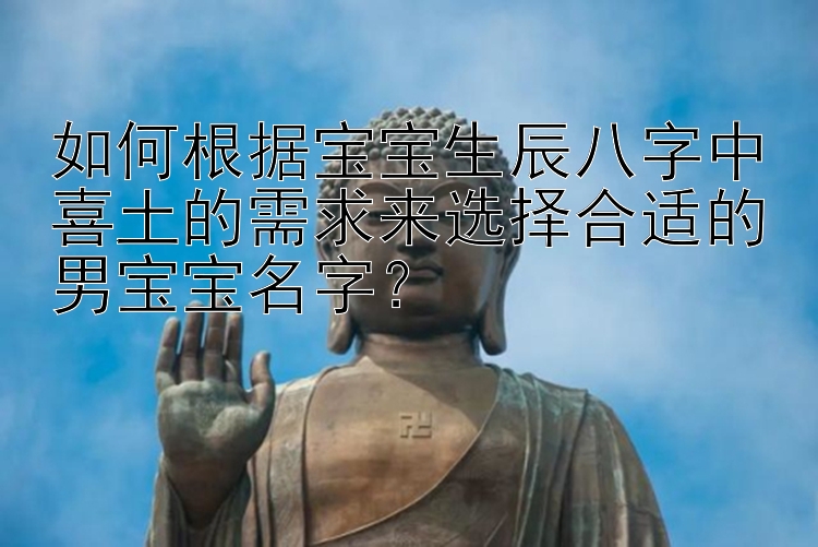 如何根据宝宝生辰八字中喜土的需求来选择合适的男宝宝名字？