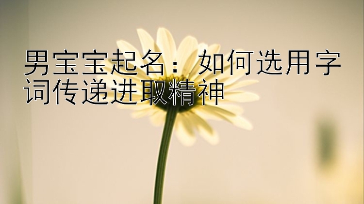 男宝宝起名：如何选用字词传递进取精神