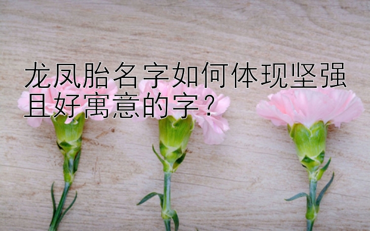 龙凤胎名字如何体现坚强且好寓意的字？