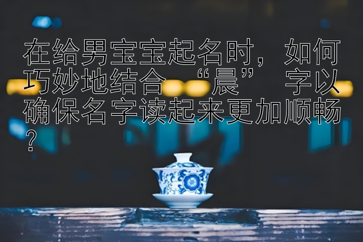 在给男宝宝起名时，如何巧妙地结合 “晨” 字以确保名字读起来更加顺畅？