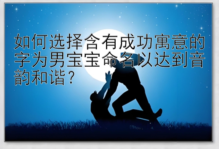 如何选择含有成功寓意的字为男宝宝命名以达到音韵和谐？